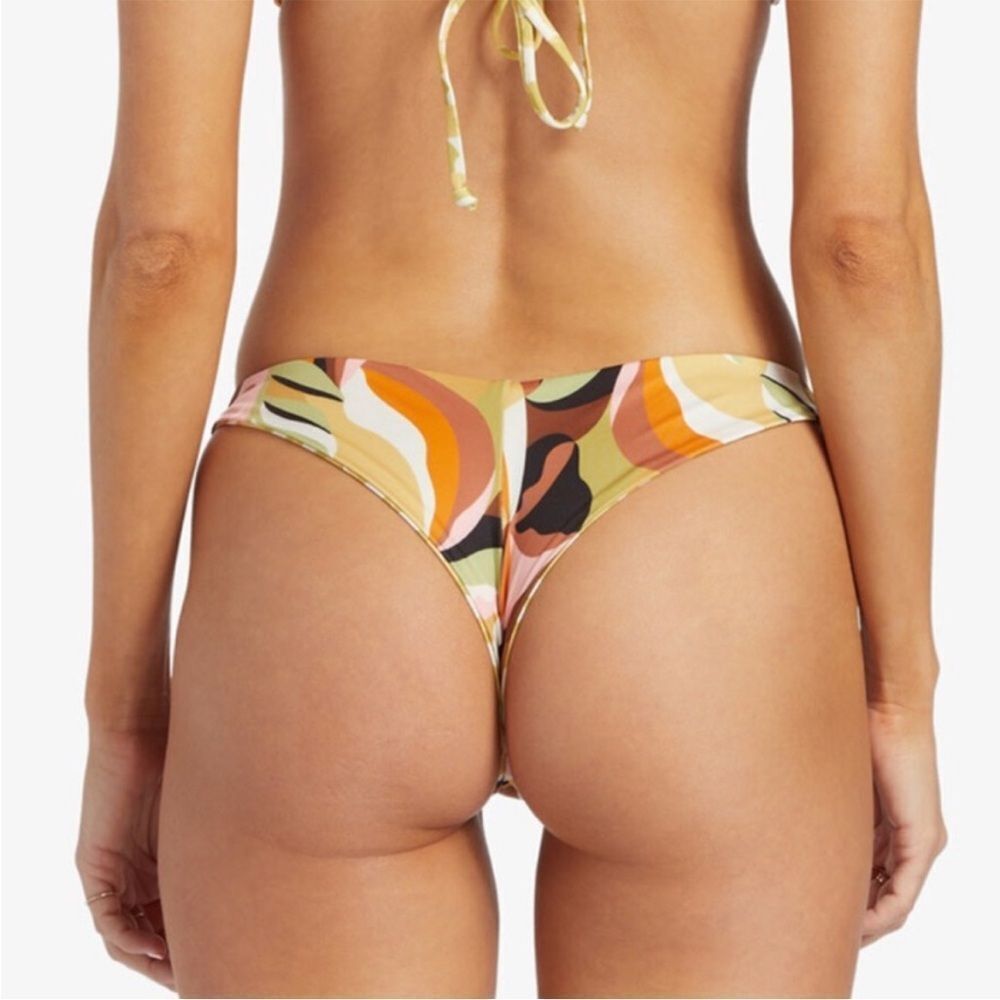 Billabong Return‎ to Paradise Reversible Tanga Bikini Swim Bottoms Small S New